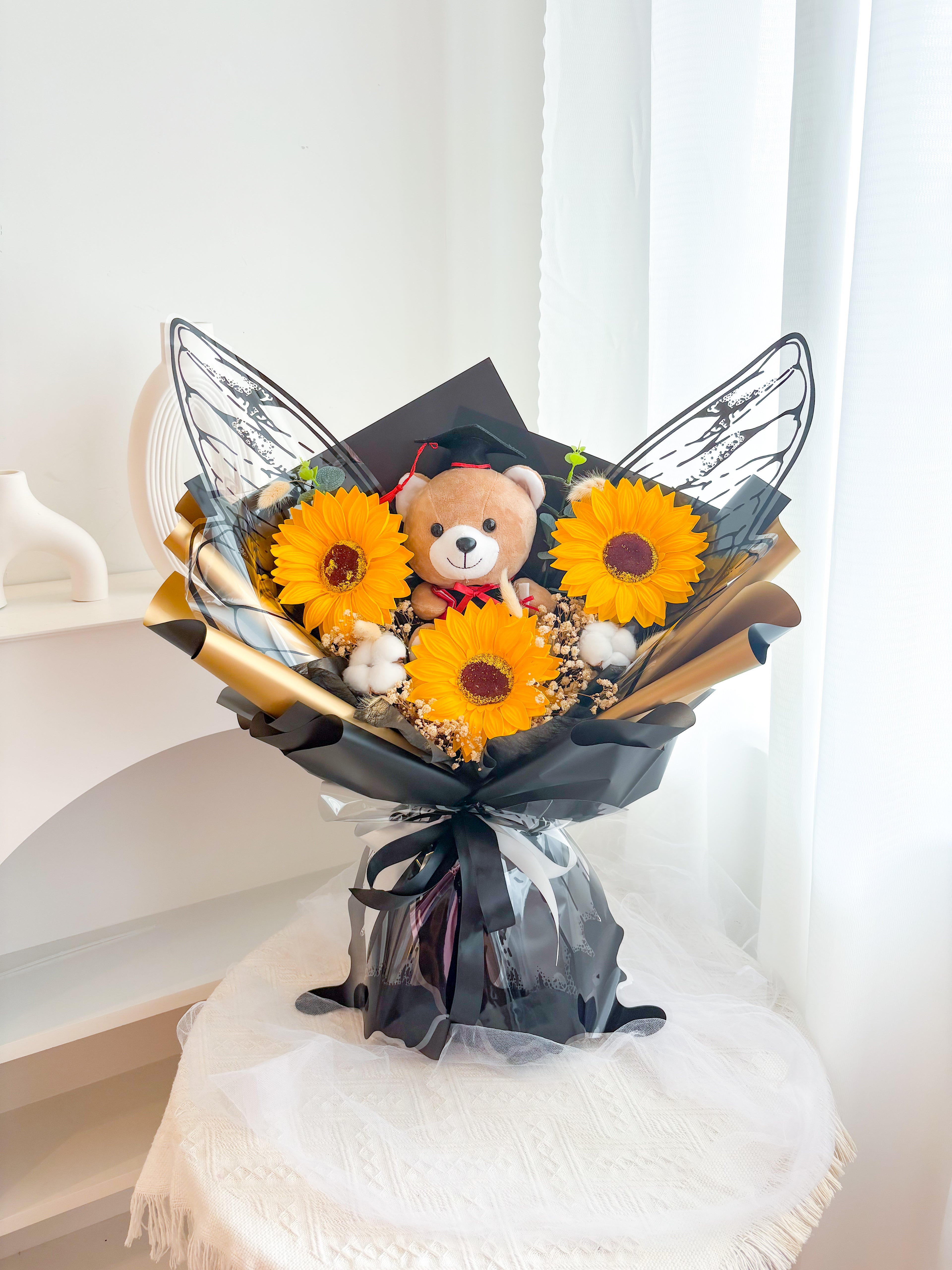 Soap Sunflowers Trio Butterfly Bouquet