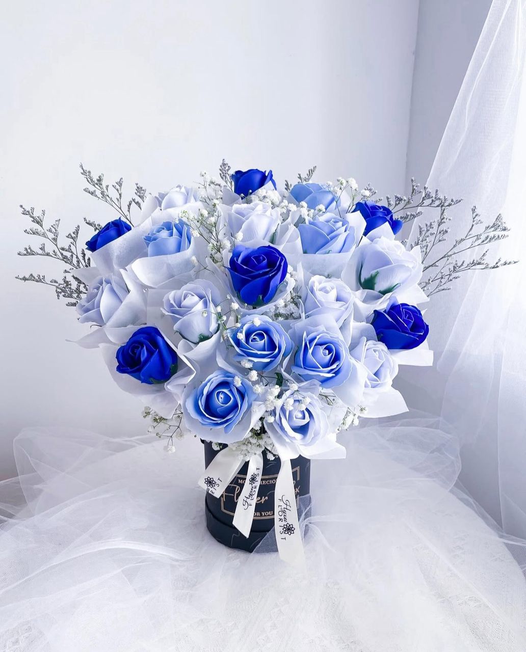 Artificial Scented Roses Arrangement Box