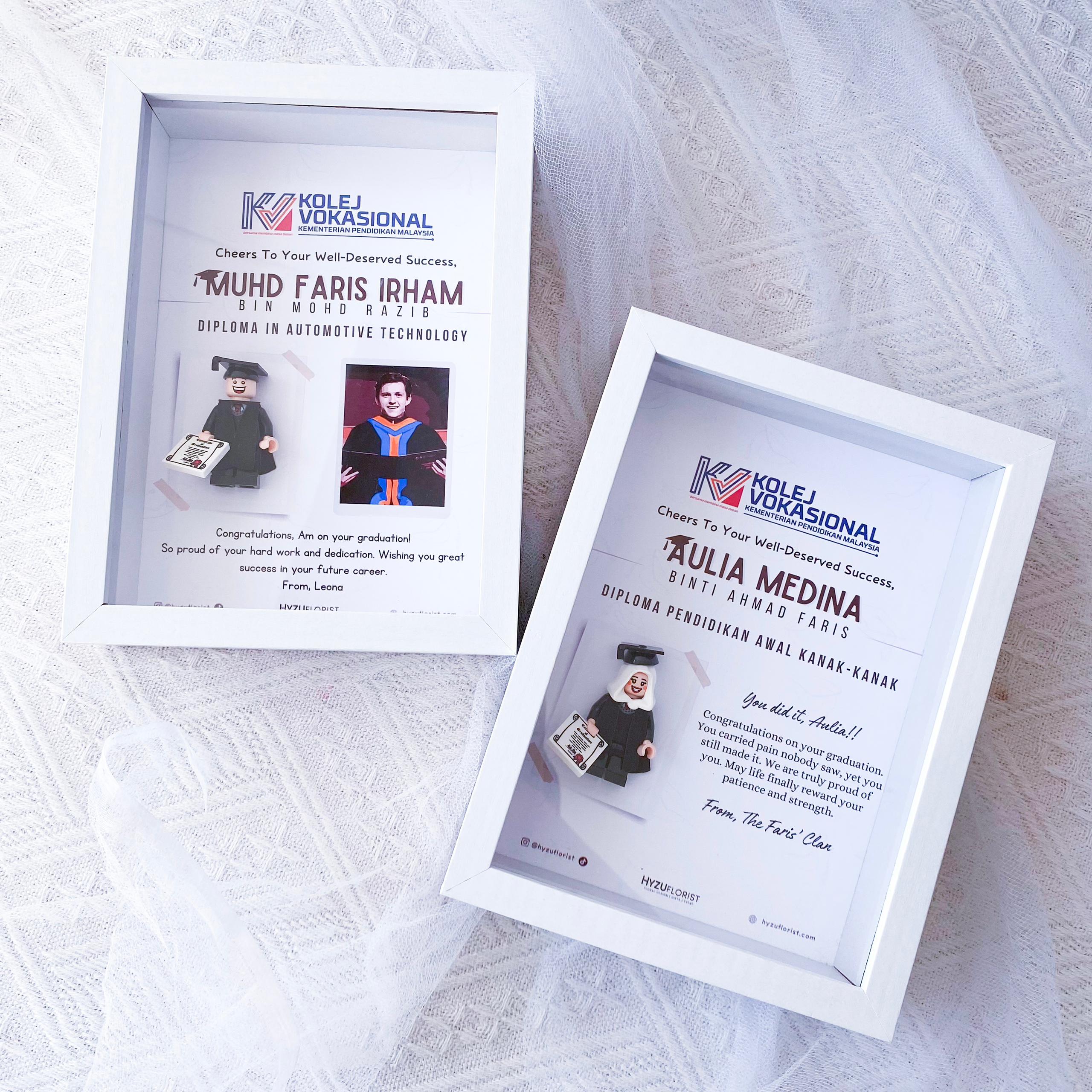 Graduation Lego Frame with Mini Photo