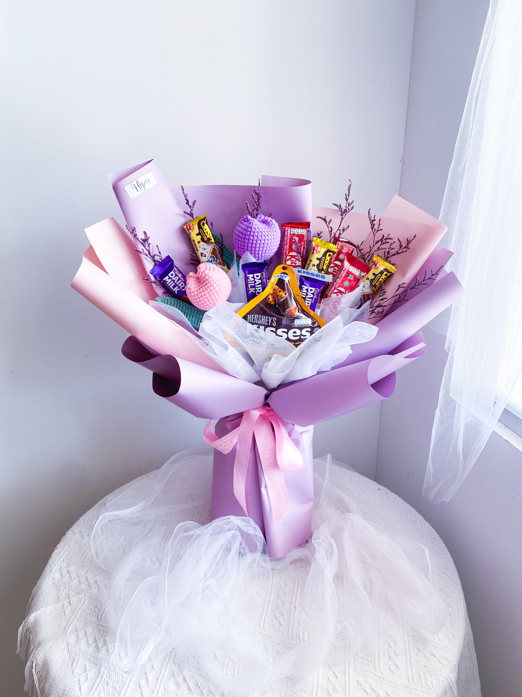 Mix Chocolate Bouquet with Crochet Tulips