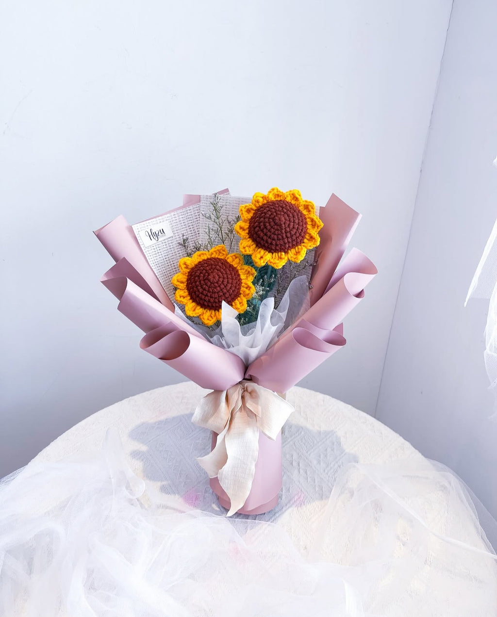 Twin Crochet Sunflower Bouquet