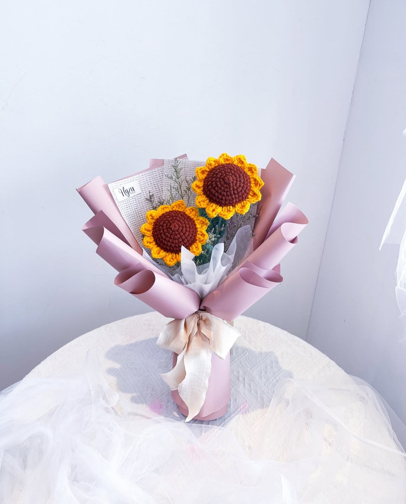 Twin Crochet Sunflower Bouquet