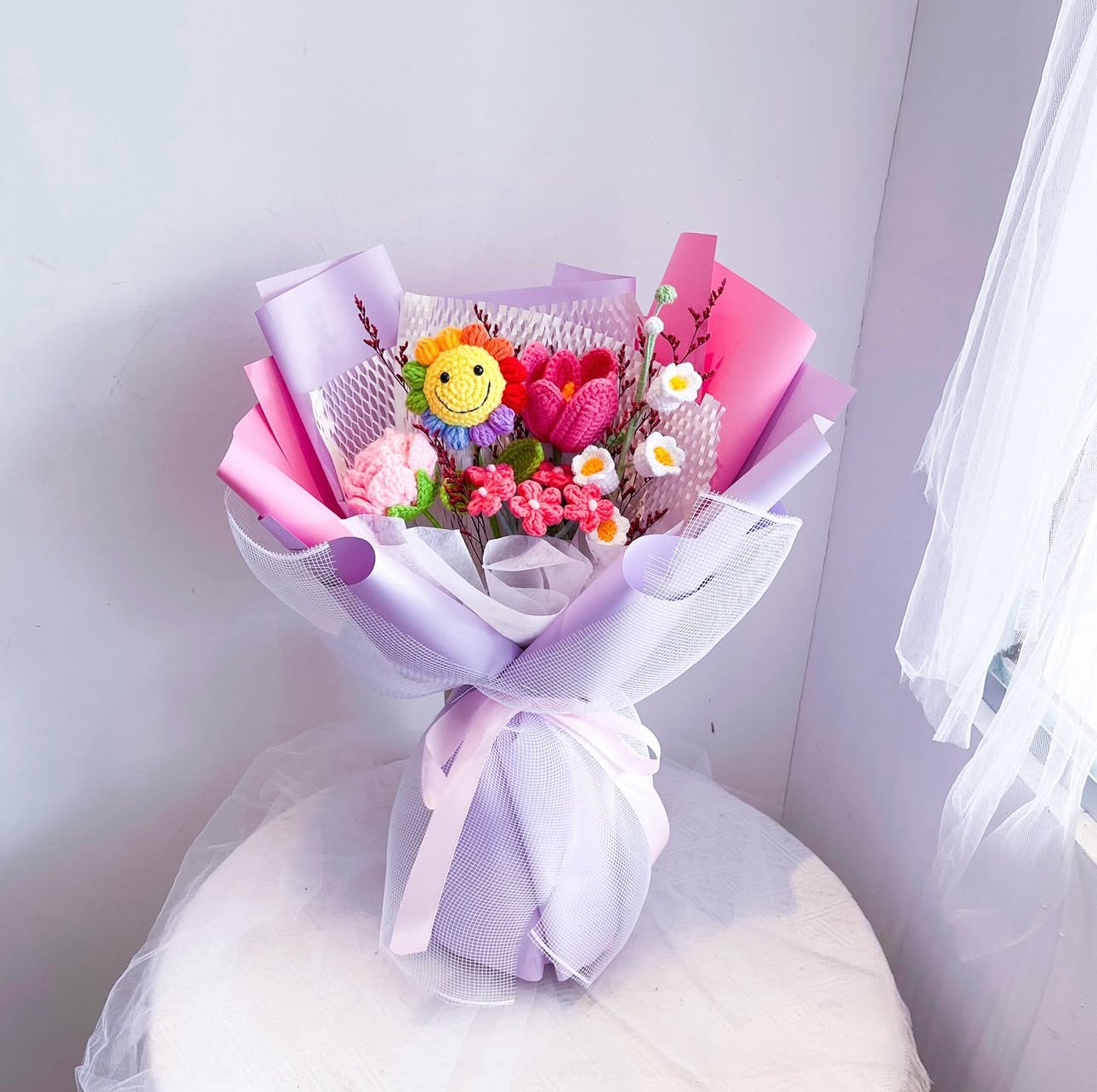 Crochet Mix Bouquet Smiley Set