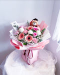 Fresh Mix Bouquet Blush Set with Grad Teddy