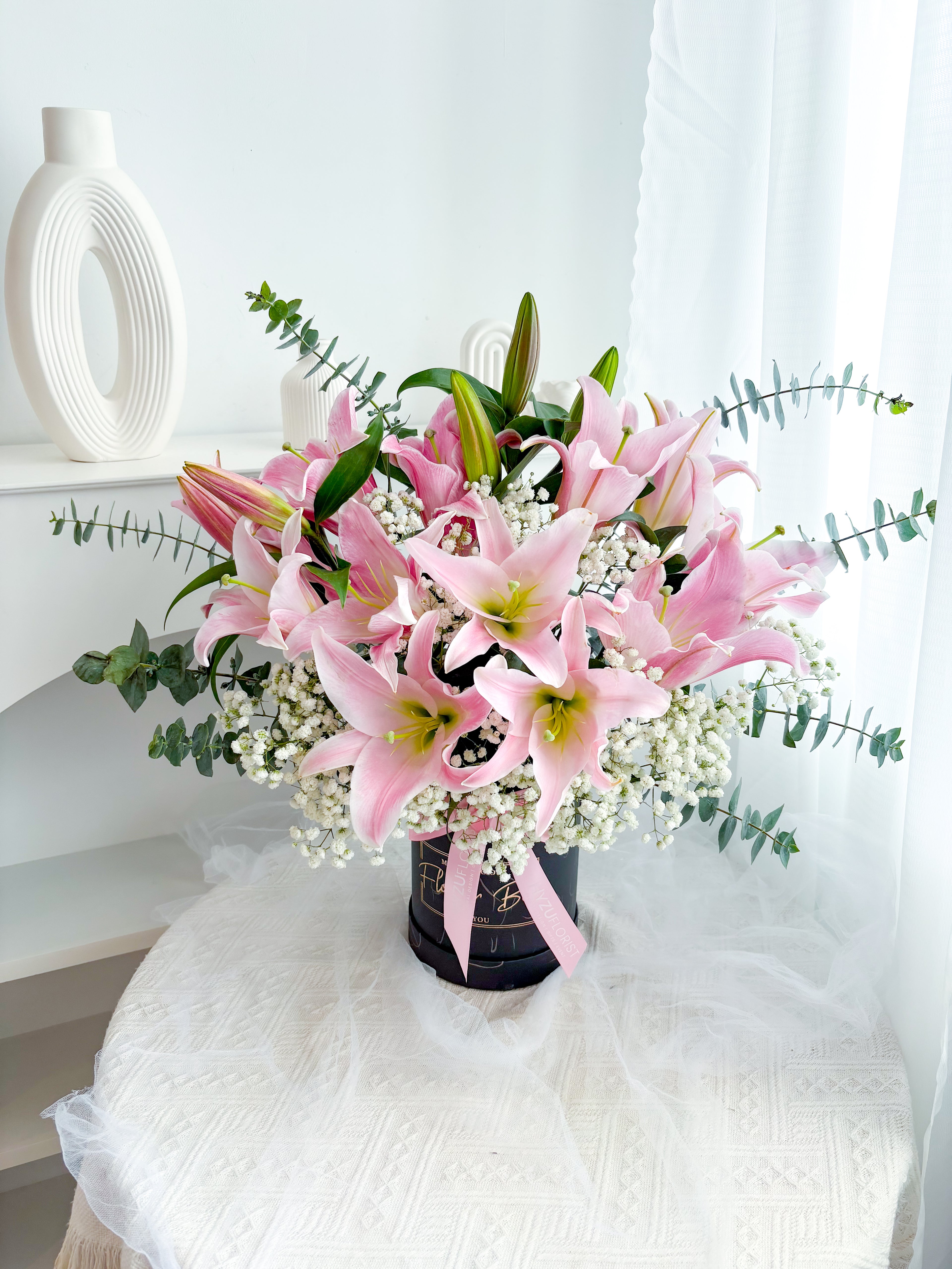Fresh Lilies Arrangement Box