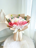 Artificial Scented Tulips-Carnations Bouquet
