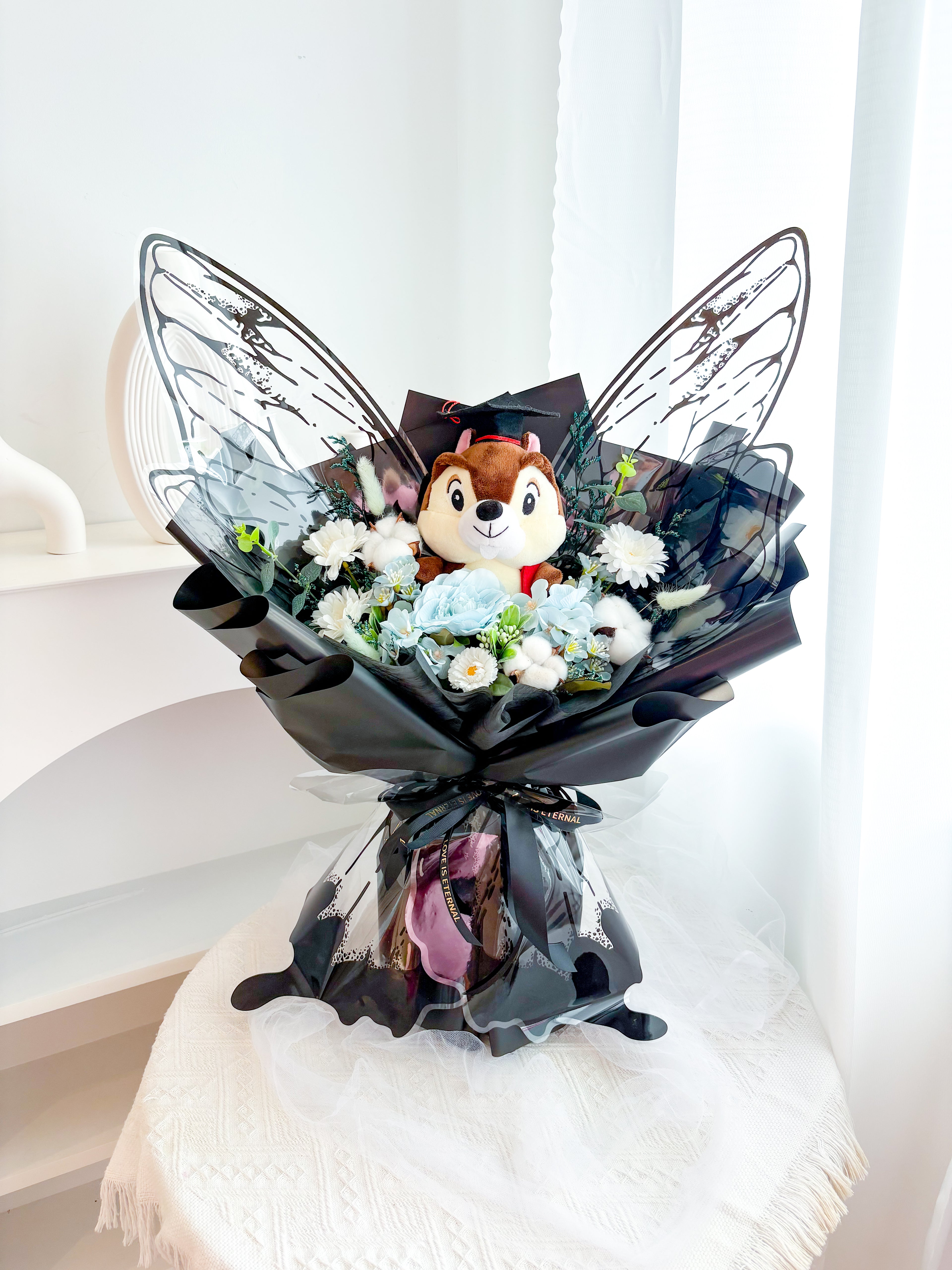 Artificial Butterfly Bouquet Winter Set