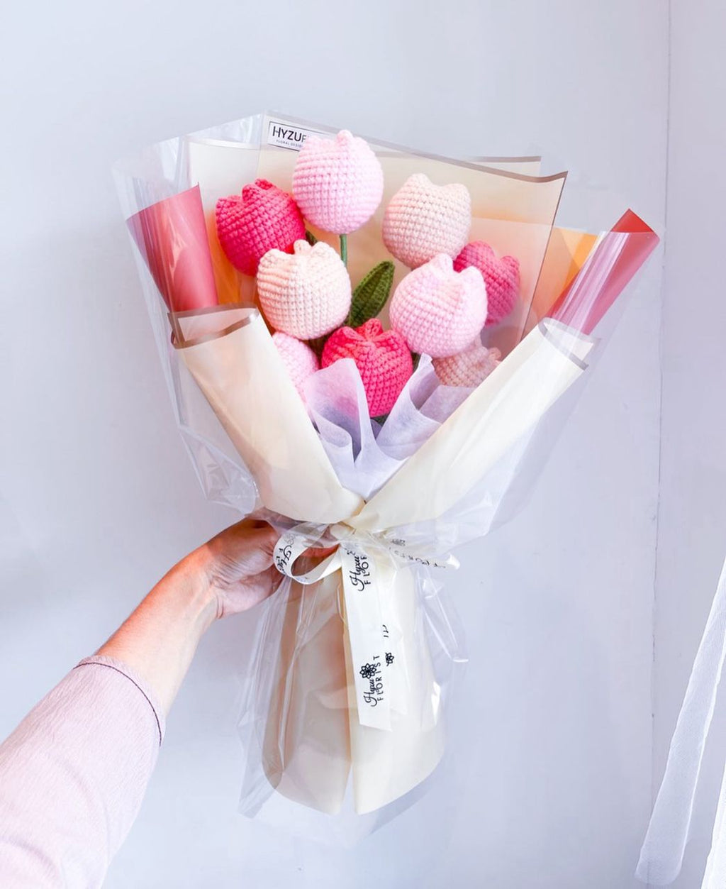 Crochet Tulips Bouquet Blush Set