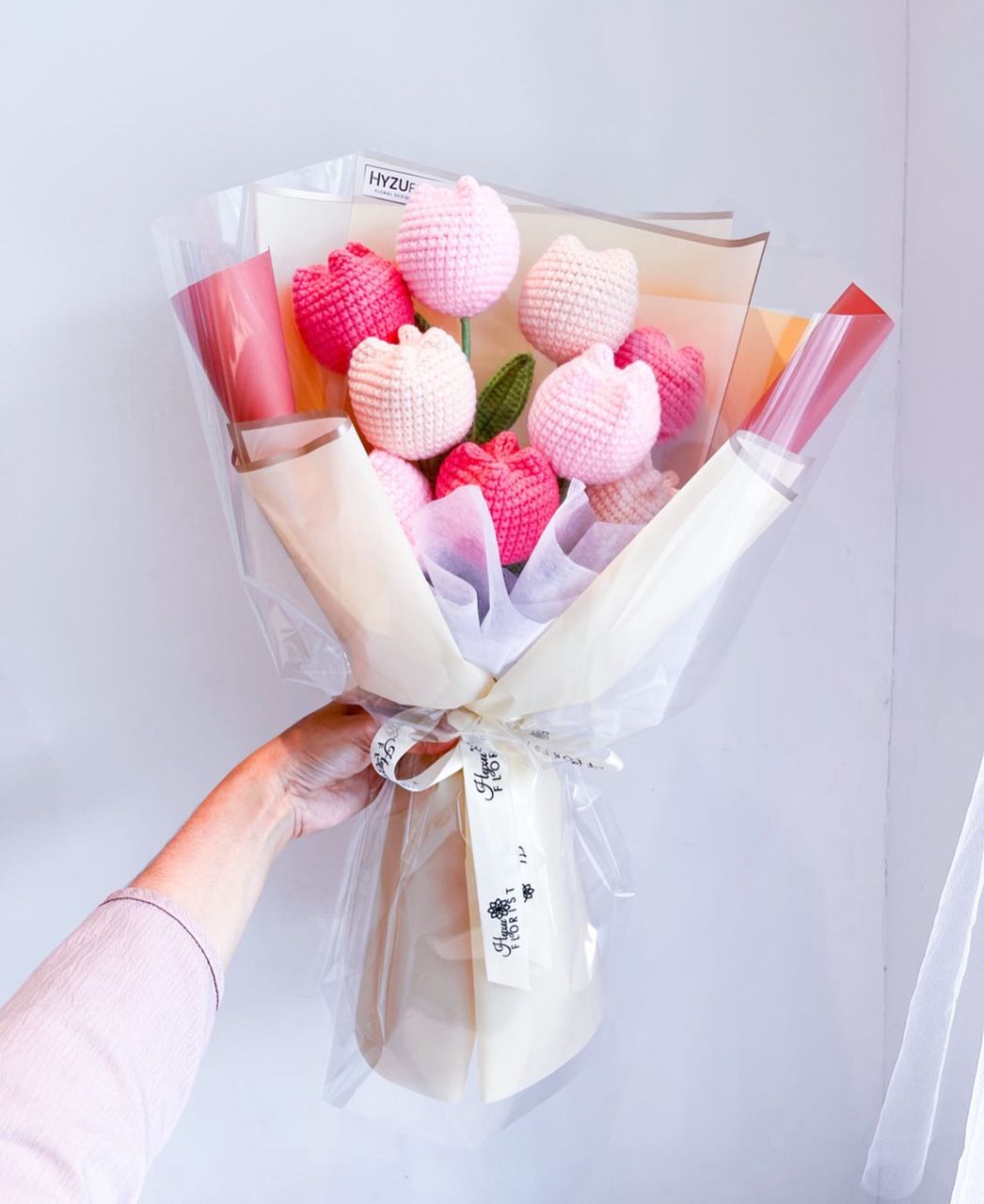 Crochet Tulips Bouquet Blush Set