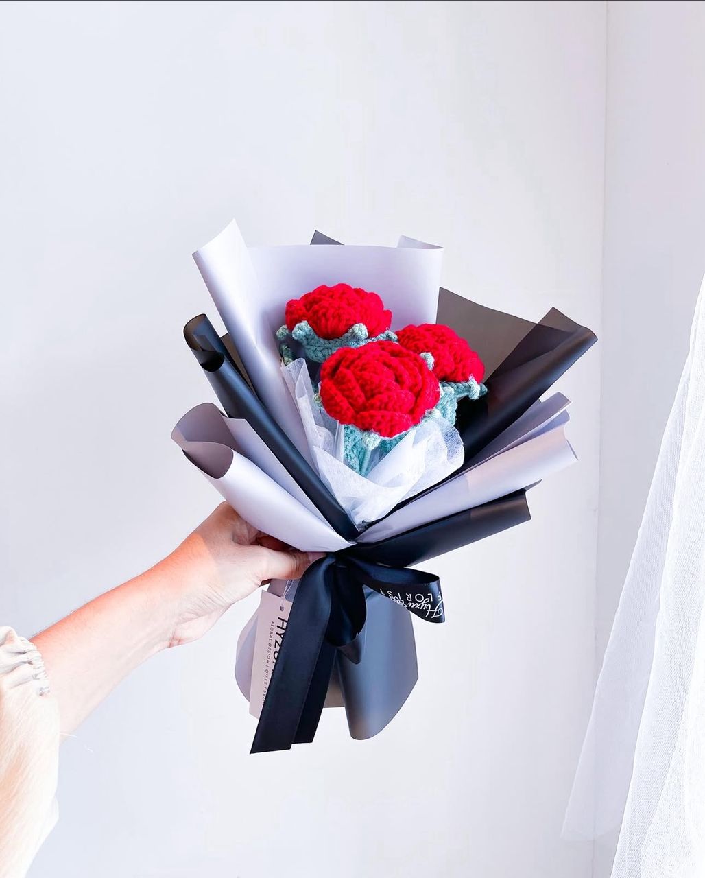 Trio Crochet Roses Bouquet