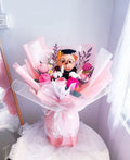Crochet Bouquet Blush Set with Premium Grad Teddy