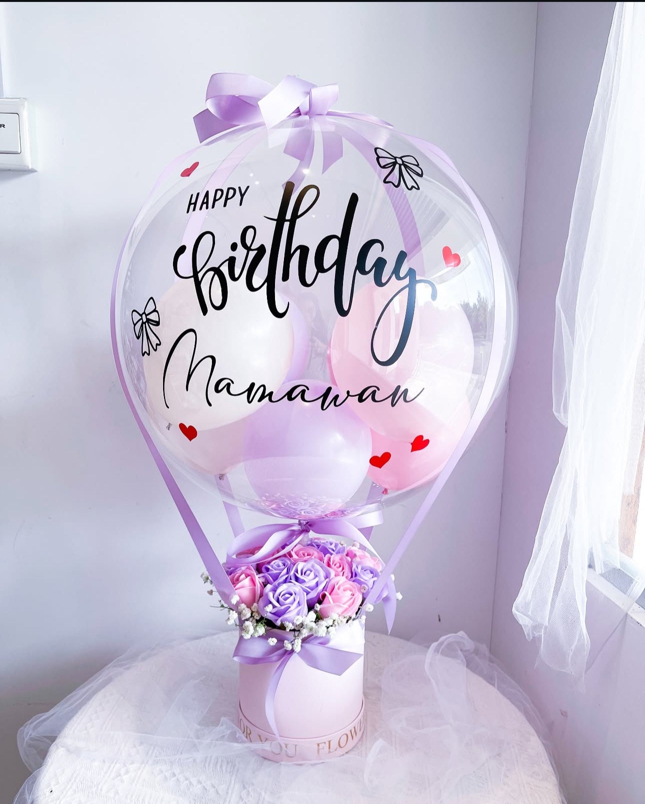 Hot Air Balloon Artificial Scented Roses