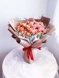 Cash Pops Money Bouquet with Fresh Gerberas