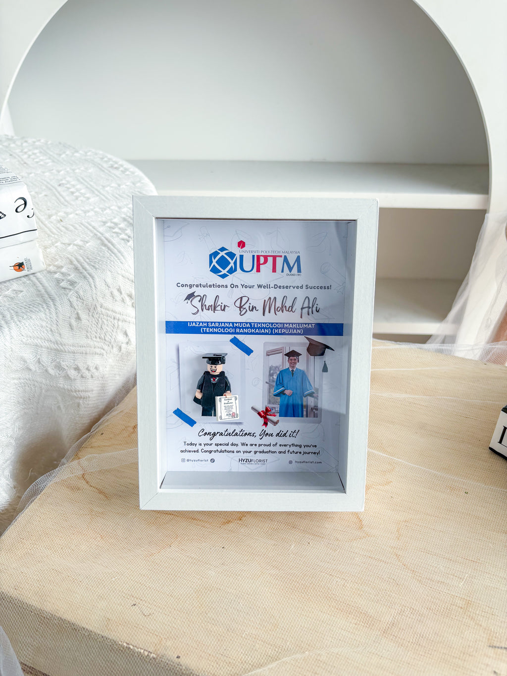 Graduation Lego Frame with Mini Photo