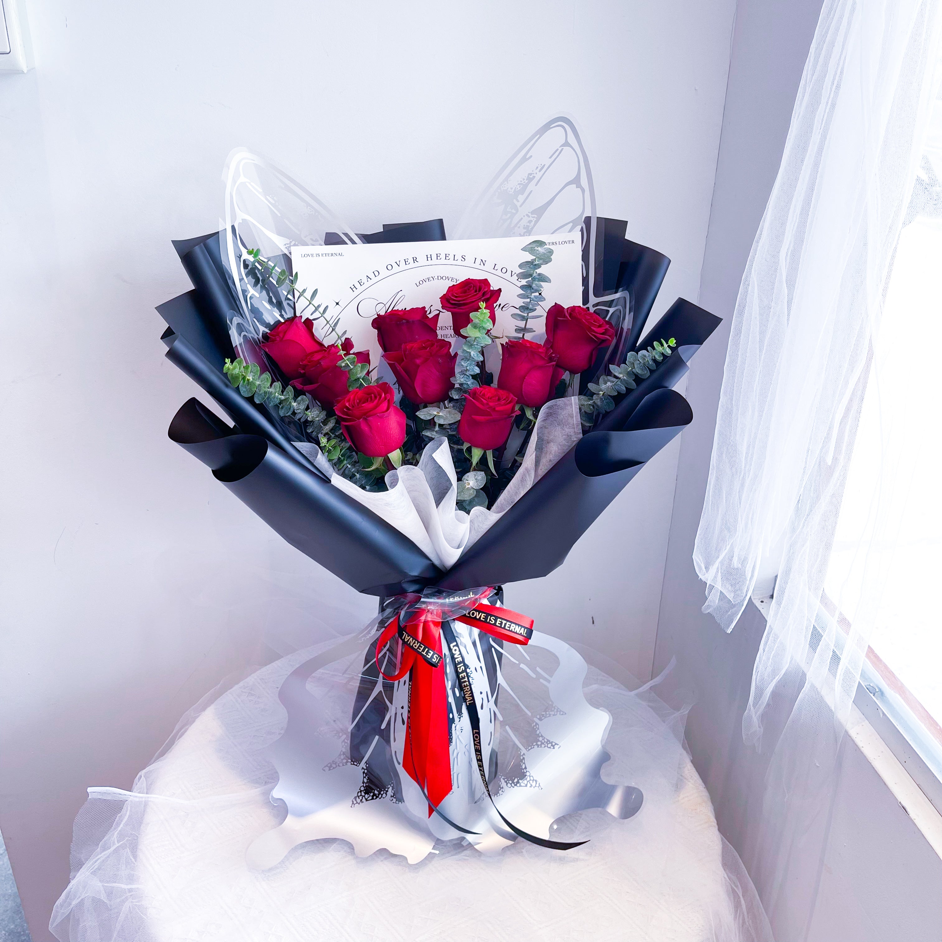 Fresh Roses Butterfly Bouquet