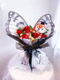 Ferrero & Soap Roses Butterfly Set with Grad Teddy