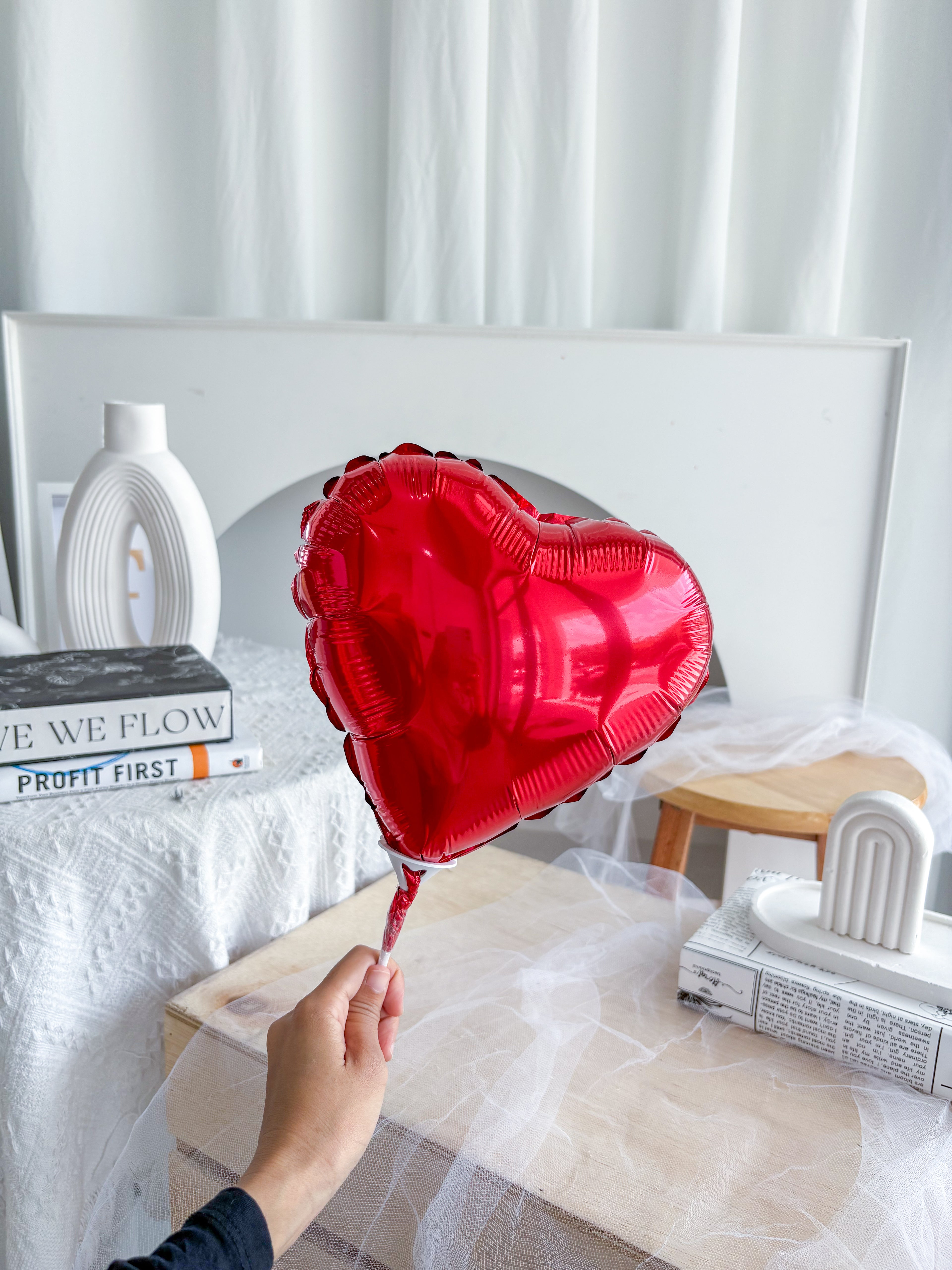 10 Inch Heart Foil Balloon (Random Design)