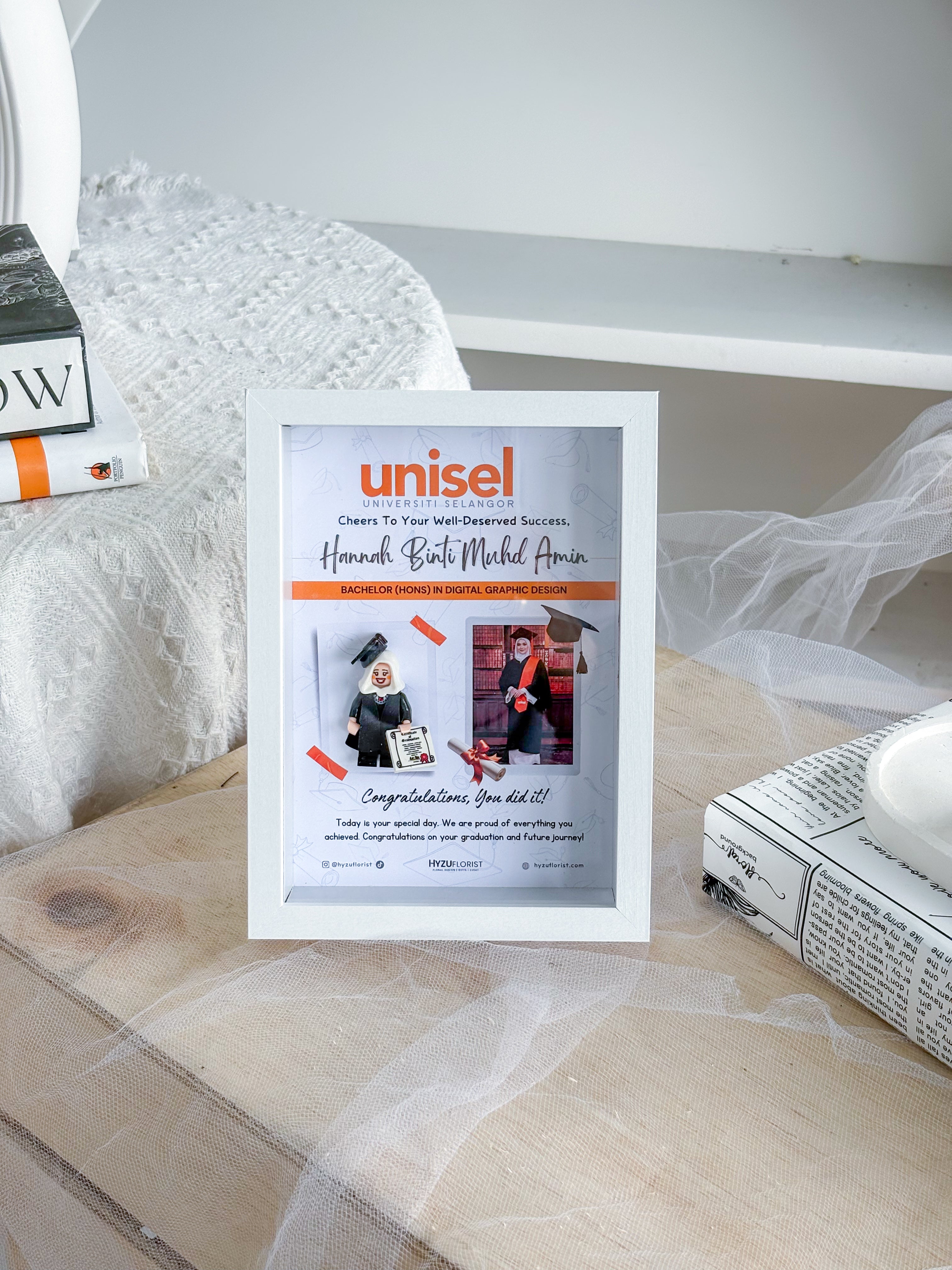 Graduation Lego Frame with Mini Photo