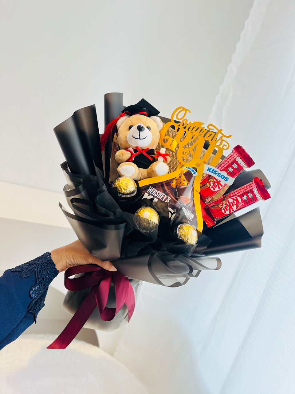 Mini Chocolate Bouquet with Grad Teddy