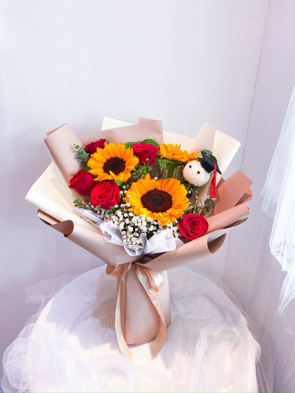 Sunflower-Roses Bouquet Grad Edition