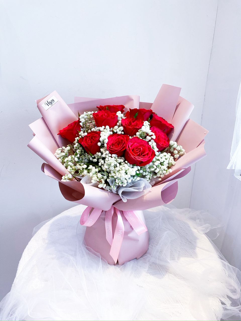 10 Stalks Fresh Roses Bouquet