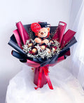 Medium Ferrero Bouquet with Premium Grad Teddy