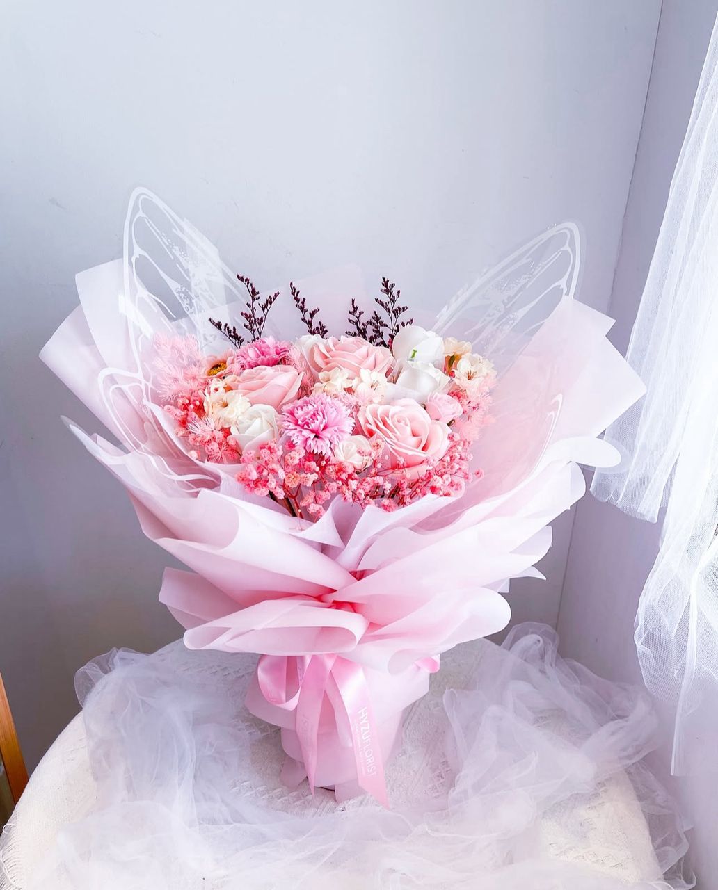 Artificial Scented Butterfly Bouquet Mono Set
