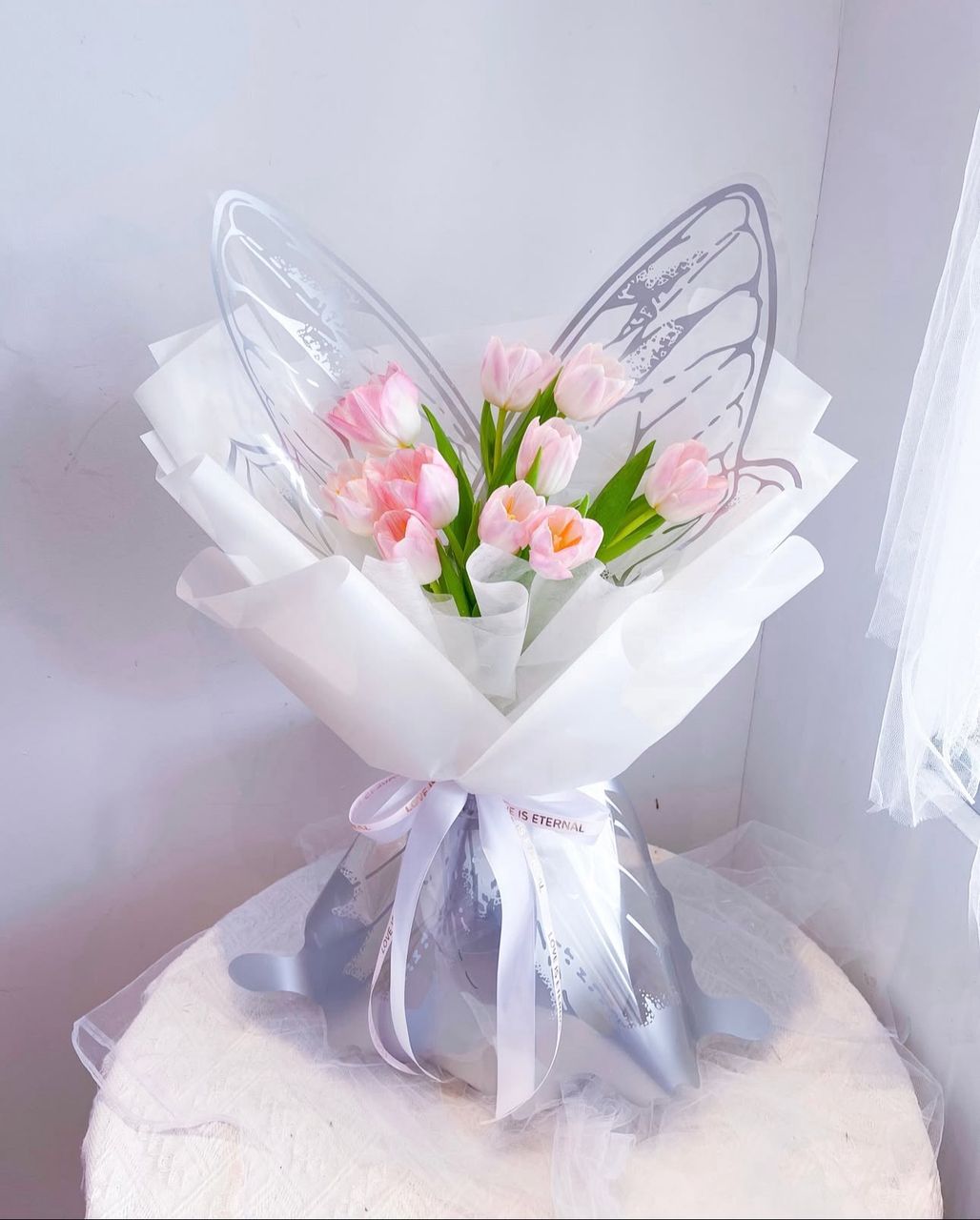 Fresh Tulips Butterfly Bouquet