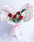 7 Mix Fresh Flowers Butterfly Set
